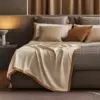 c1 CASHMERE & SUEDE THROW 130X170 CAMEL