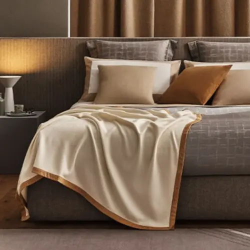 CASHMERE & SUEDE THROW 130X170 CAMEL